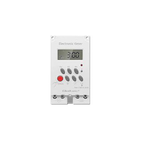 temporizzatore elettronico qoltec 50629 per guida din/lcd bianco