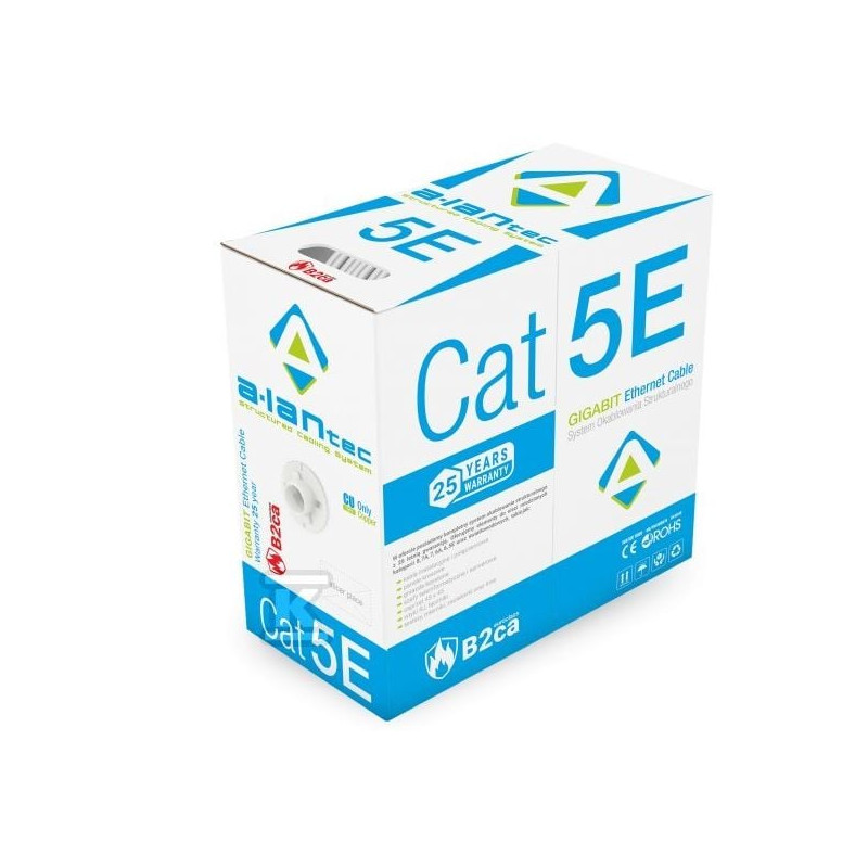 cavo di rete a-lan alantec cat5e u/utp lsoh 4pr 305m grigio [kiu5lsoh305b]