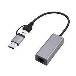 adattatore di rete gembird gigabit ethernet usb 3.1 type-c grigio