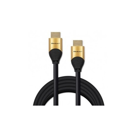 cavo hdmi qoltec 50355 v2.1 ultra alta velocita' 8k/60hz/28awg/2m/oro/nero
