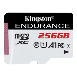 256gb scheda microsdxc kingston endurance 95/45mb/s classe 10 bianco