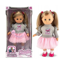 bambola artyk natalia con maglione parla polacco 39cm multicolore