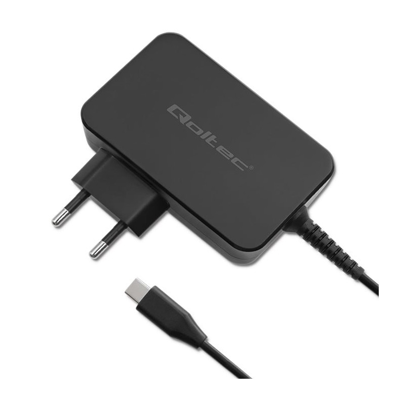 alimentatore da rete qoltec gan power pro 1xusb-c/100w/5-20v/3-5a