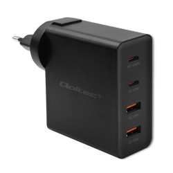 alimentatore da rete qoltec gan power pro 2xusb-c 2xusb/130 w/5-20
