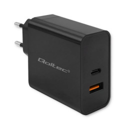 alimentatore da rete qoltec super quick pd 1xusb-c/1xusb 90w