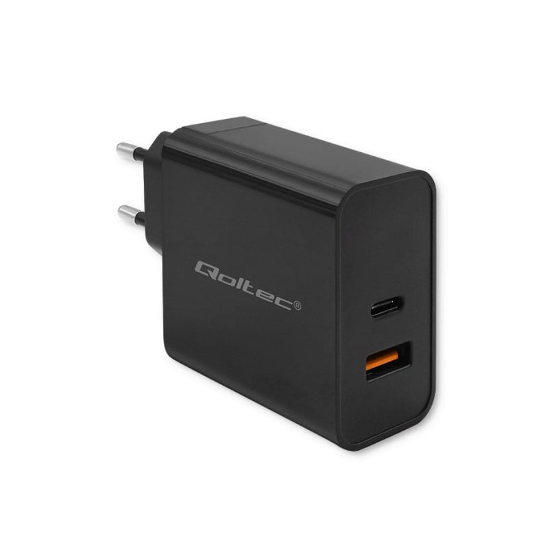 alimentatore da rete qoltec super quick pd 1xusb-c/1xusb 90w