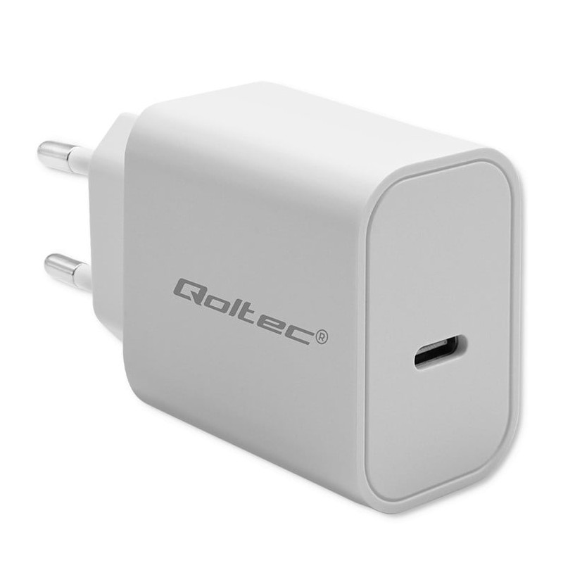 alimentatore da rete qoltec super quick pd usb-c 20w bianco [azqolul00052375]