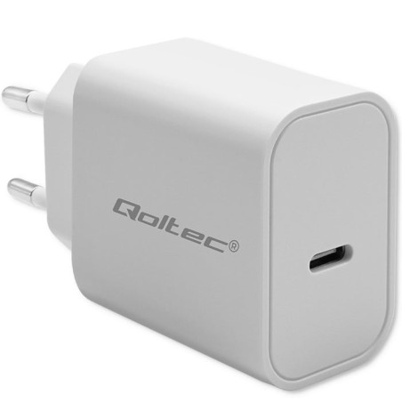 alimentatore da rete qoltec super quick pd usb-c 20w bianco [azqolul00052375]