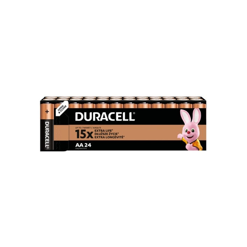 pile duracell basic aa/lr6 1.5v nero 24pz [azdurub60000003]