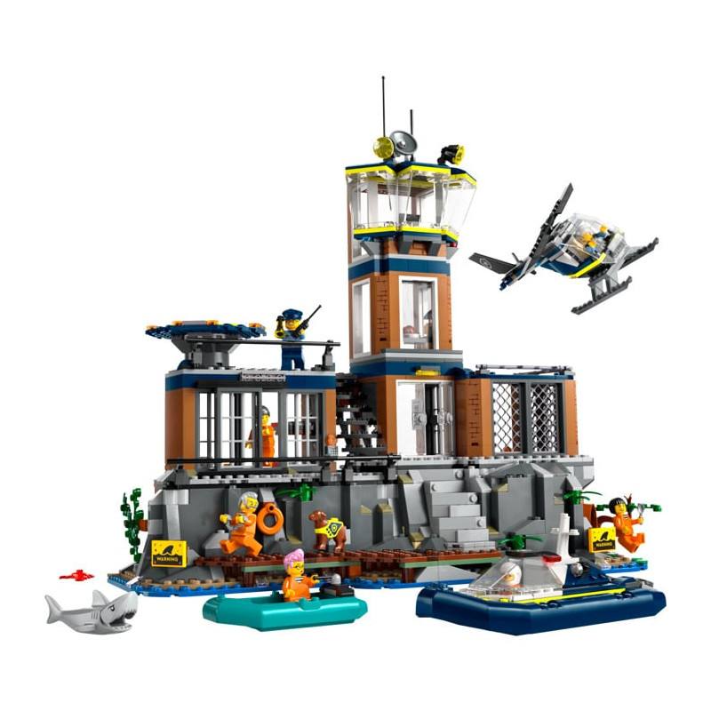 gioco da costruzione lego city polizia dell'isola prigione multicolore