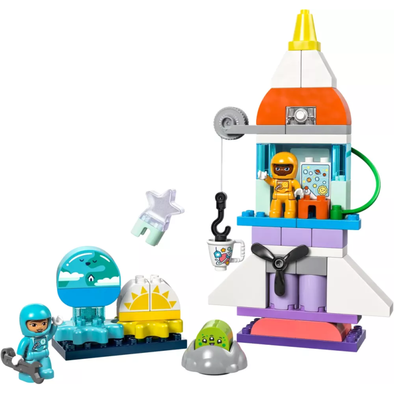 gioco da costruzione lego duplo avventura sullo space shuttle 3-in-1