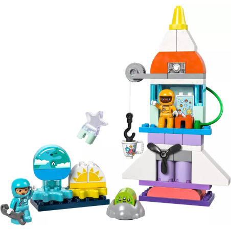 gioco da costruzione lego duplo avventura sullo space shuttle 3-in-1