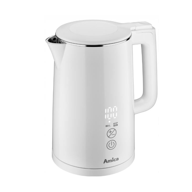 bollitore elettrico amica kf 6011 1.5l 2200w bianco [hkamiczkf6011di]