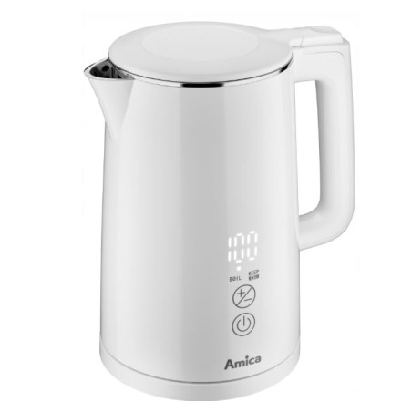bollitore elettrico amica kf 6011 1.5l 2200w bianco [hkamiczkf6011di]
