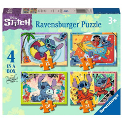 puzzle ravensburge disney stitch per bambini 2d 4in1 12+16+20+24pz