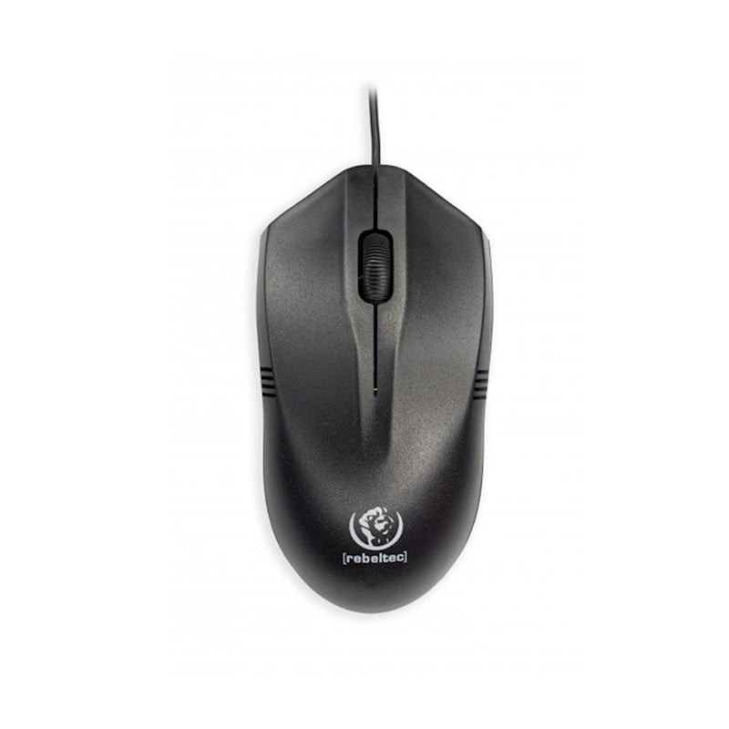 mouse rebeltec ottico 1000dpi 3pulsanti usb 1.8m nero [umrecrpd053]