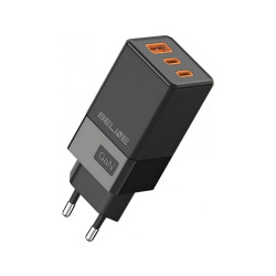 alimentatore da rete beline gan 3 porte 65w nero [azbintlbeli2750]