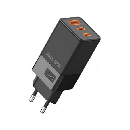 alimentatore da rete beline gan 3 porte 65w nero [azbintlbeli2750]