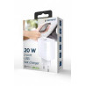 caricabatterie gembird power delivery usb-a usb-c 20w bianco