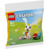 lego - coniglietto di pasqua con uova colorate multicolore 68pz