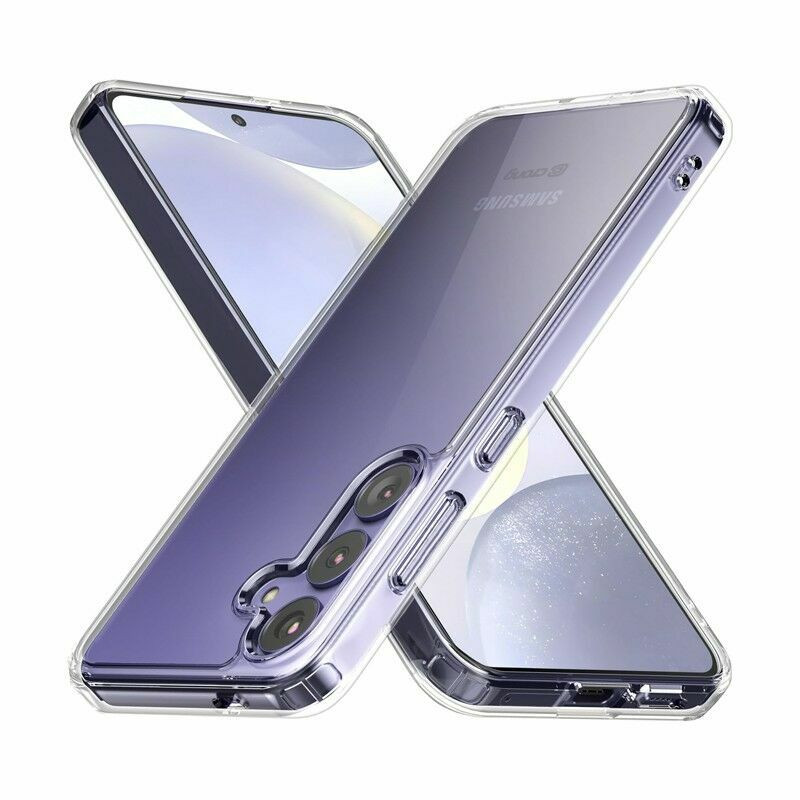 custodia crong crystal shield cover per samsung s24+ trasparente