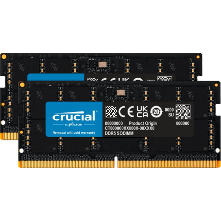 ram so-dimm ddr5 96gb crucial 5600mhz cl46 1.1v k2 nero [sbcrc509656vr20]