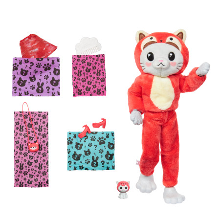 bambola mattel hrk23 barbie cutie reveal kitten nei panni del panda