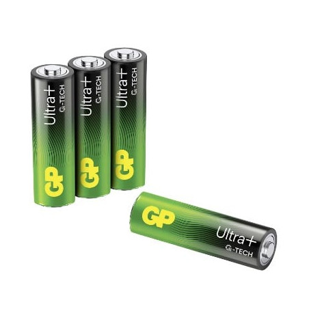 batteria gp batteries alcalina ultra plus aa 1.5v 4pz