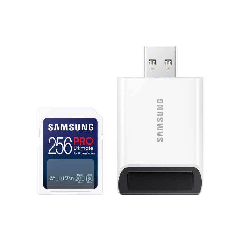 256gb scheda sdxc samsung pro ultimate uhs-i u3 + adattatore
