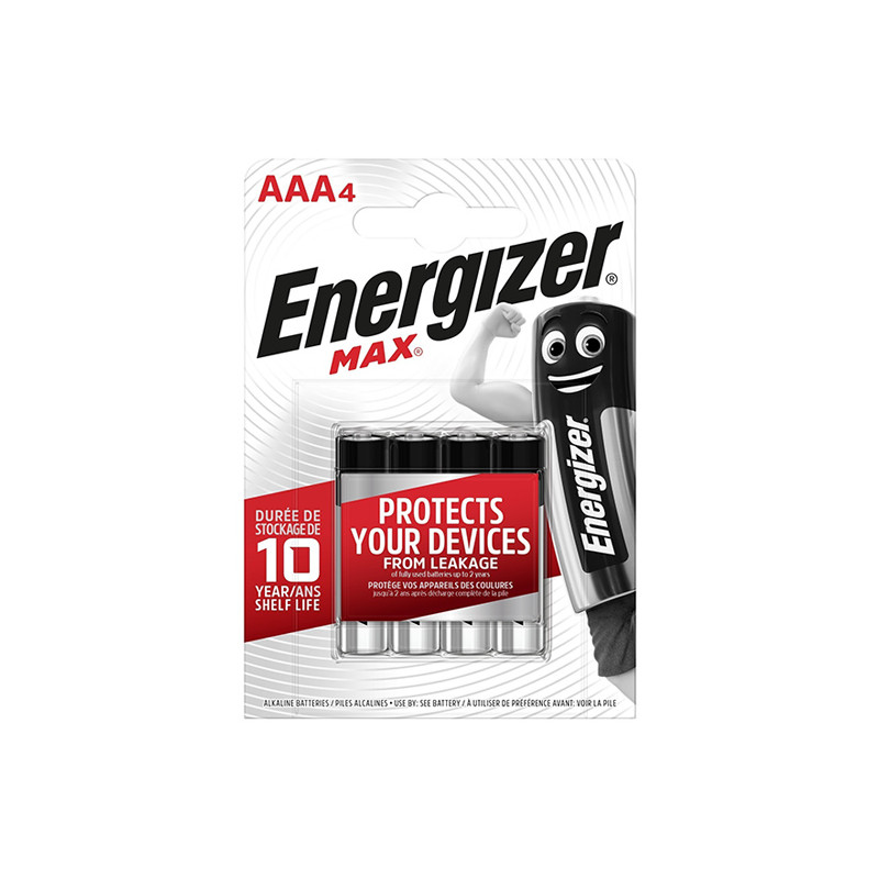 batteria monouso energizer max aaa alcalino 4pz [7638900438147]