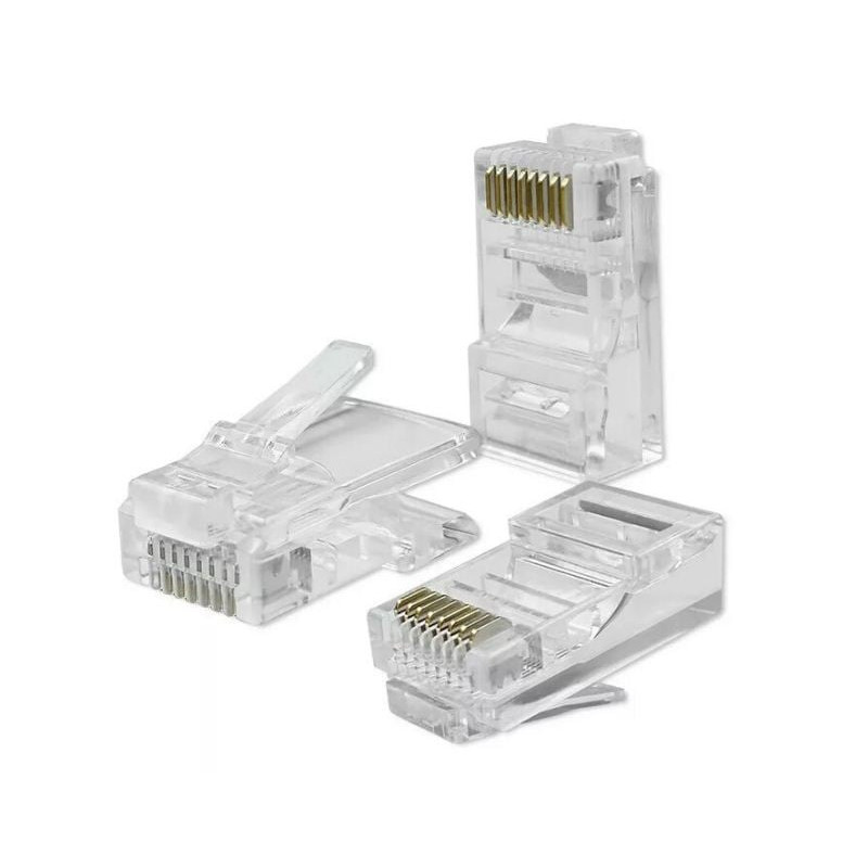 connettore modulare qoltec 54550 rj-45 cat5e utp argento 100pz