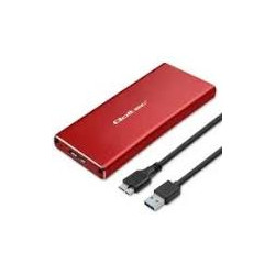 custodia per ssd qoltec 2tb m.2 sata ngff usb-3.0 rosso [aiqolk000051831]