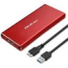 custodia per ssd qoltec 2tb m.2 sata ngff usb-3.0 rosso [aiqolk000051831]