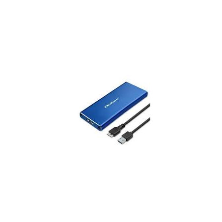 custodia per ssd qoltec 2tb m.2 sata ngff usb-3.0 blu [aiqolk000051832]