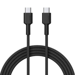 cavo usb aukey cb-cd45 usb-c/c 60w 0.9m nero [akaukkucbcd45bl]