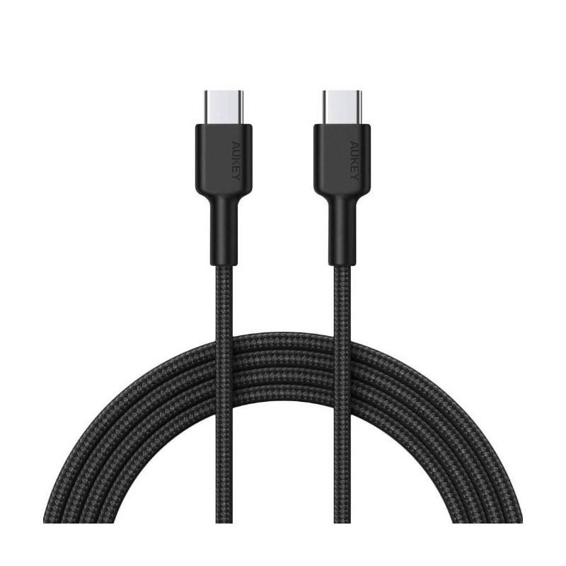 cavo usb aukey cb-cd45 usb-c/c 60w 0.9m nero [akaukkucbcd45bl]