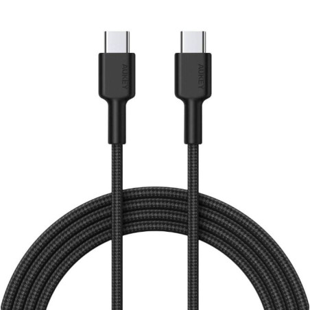 cavo usb aukey cb-cd45 usb-c/c 60w 0.9m nero [akaukkucbcd45bl]