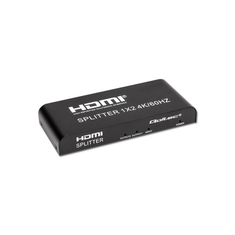 splitter hdmi qoltec 2 porte 2xhdmi 3840x2160p nero [avqols000051797]