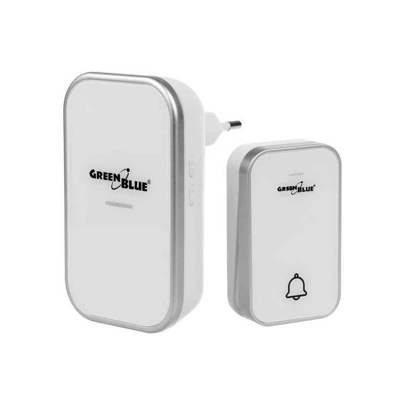 campanello greenblue gb157w cinetico senza fili/batteria ip44 portata