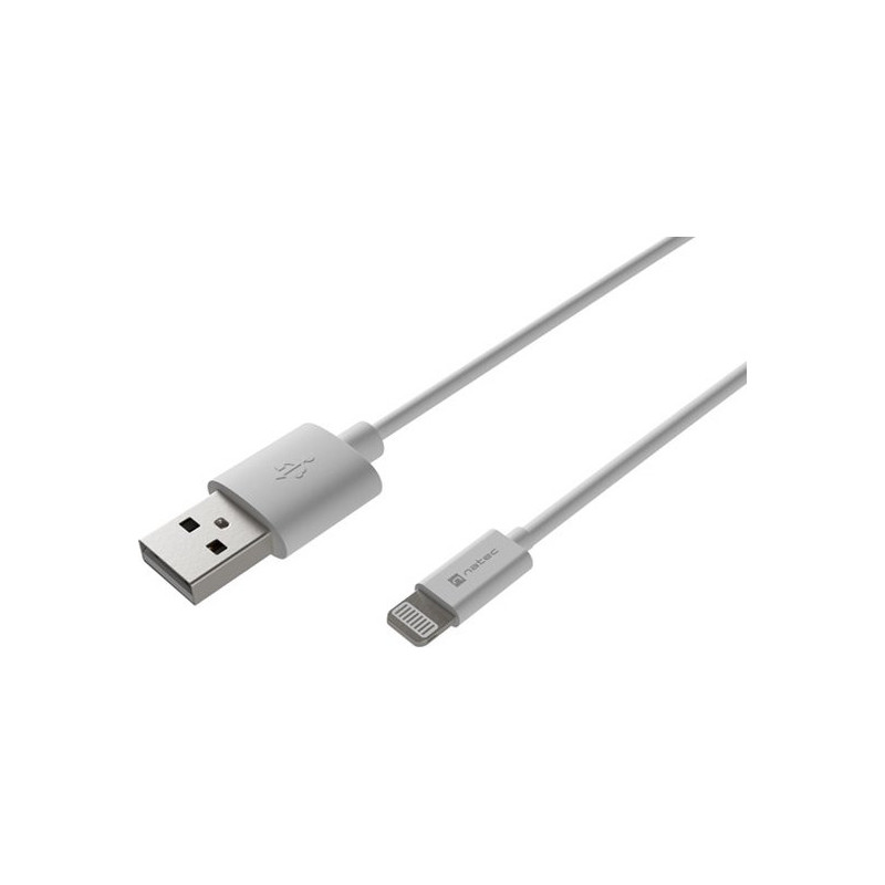 cavo usb natec prati lightning usbâ??a 2m bianco [aknatkua0000002]