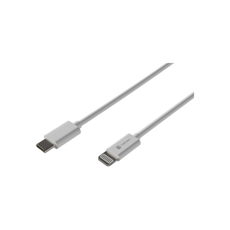 cavo usb natec prati lightning usbâ??c 1m bianco [aknatkua0000003]