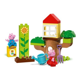 gioco da costruzione lego duplo 10431 peppa pig giardino e casa sull'albero