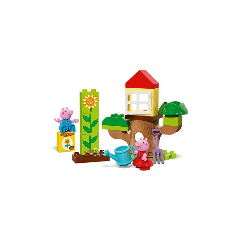 gioco da costruzione lego duplo 10431 peppa pig giardino e casa sull'albero