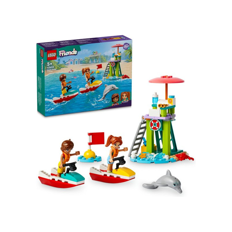 lego friends beach 42623 moto dÃ¢Â?Â?acqua da spiaggia 72pz