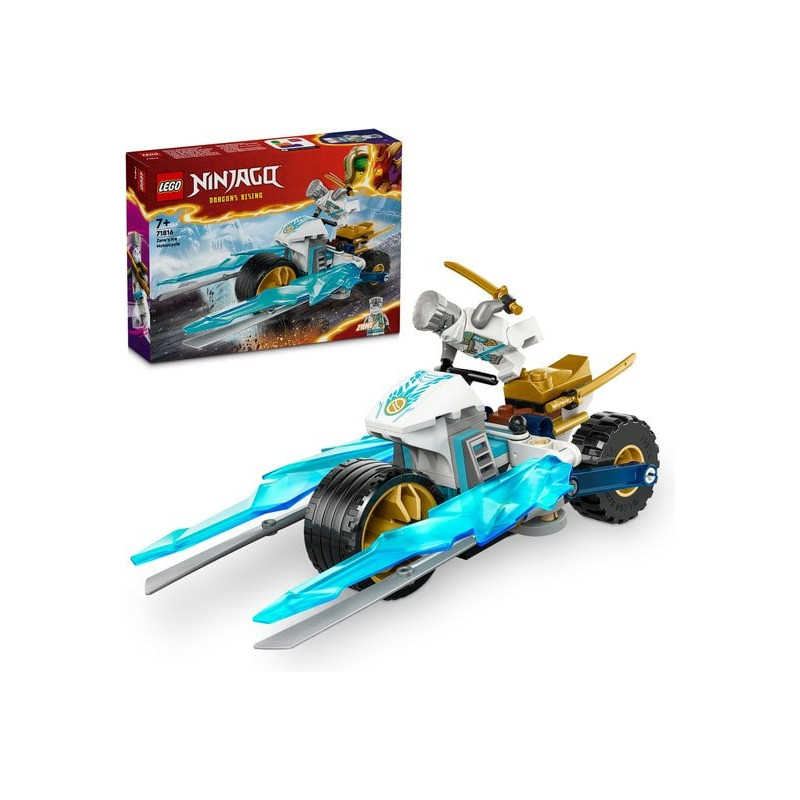 lego ninjago 71816 motocicletta di ghiaccio di zane con minifigurina