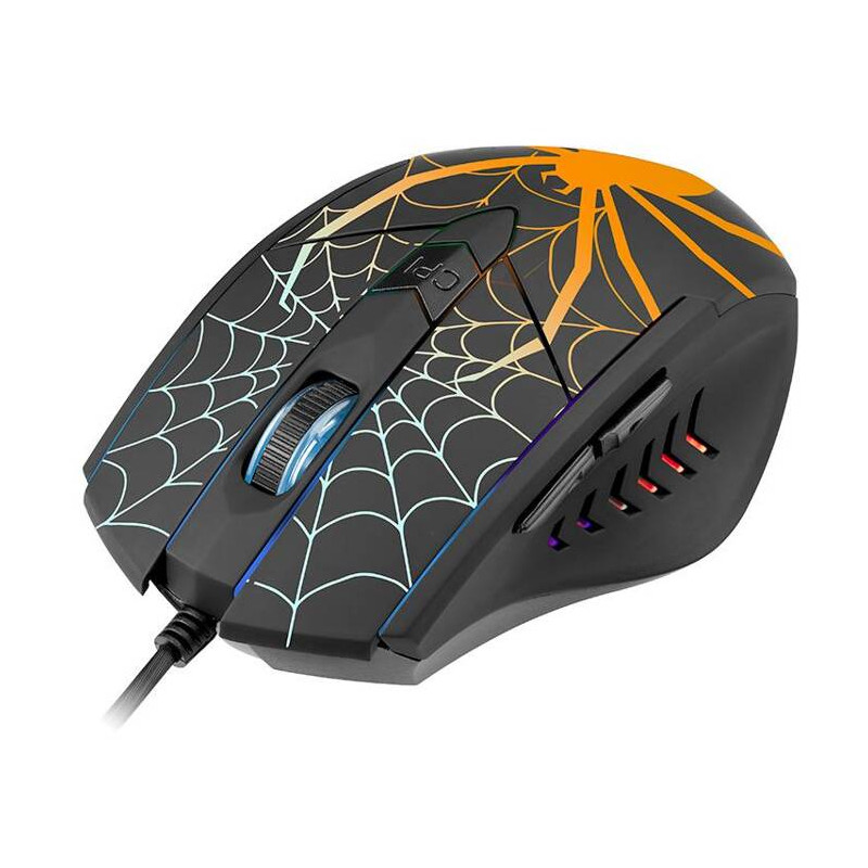 mouse tracer gaming gamezone black widow con fili ottico 1600dpi