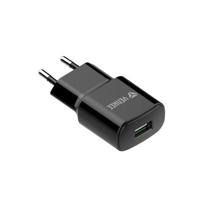 alimentatore da rete yenkee yac 2013bk usb-a 12w 2.4a nero [azyenulyac2013b]