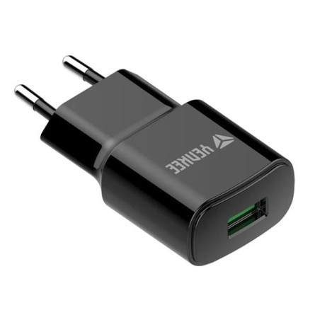 alimentatore da rete yenkee yac 2023bk usb-a 18w 3a nero [azyenulyac2023b]