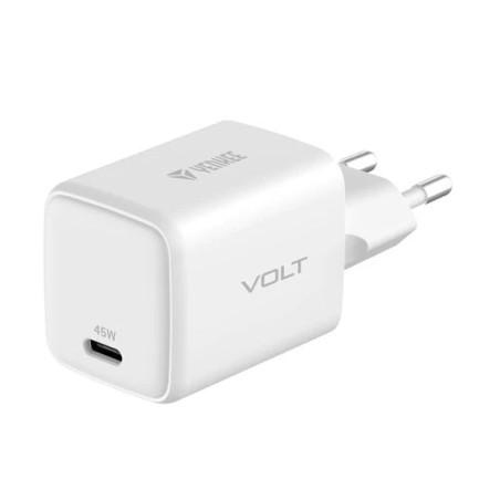 alimentatore da rete yenkee yac g45 usb-c 45w 3a bianco [azyenulyacg45wh]