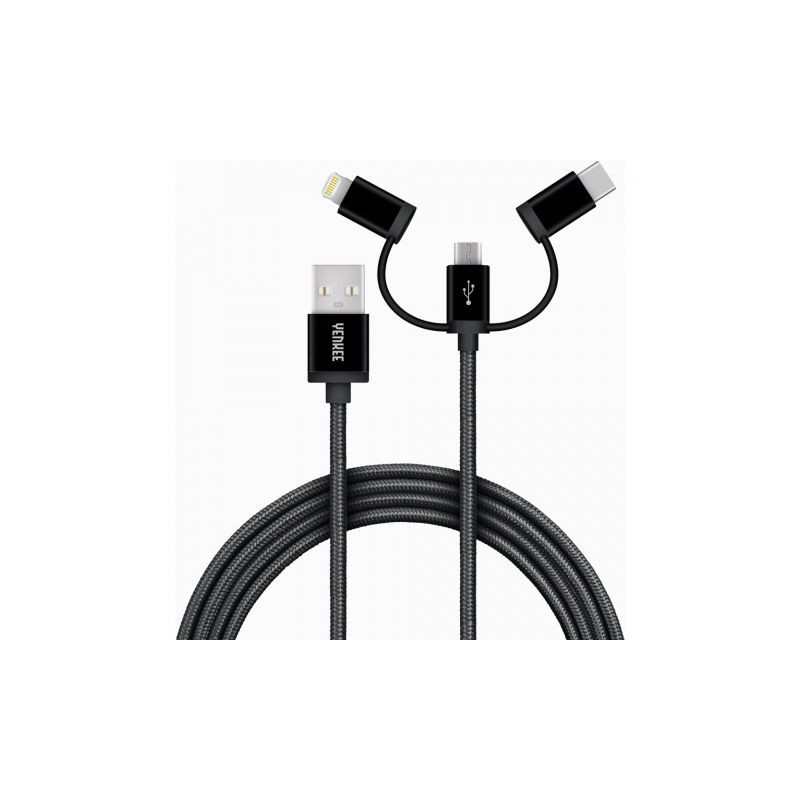 cavo usb yenkee ycu 400 bk 3in1 1m nero [akyenkuycu400bk]
